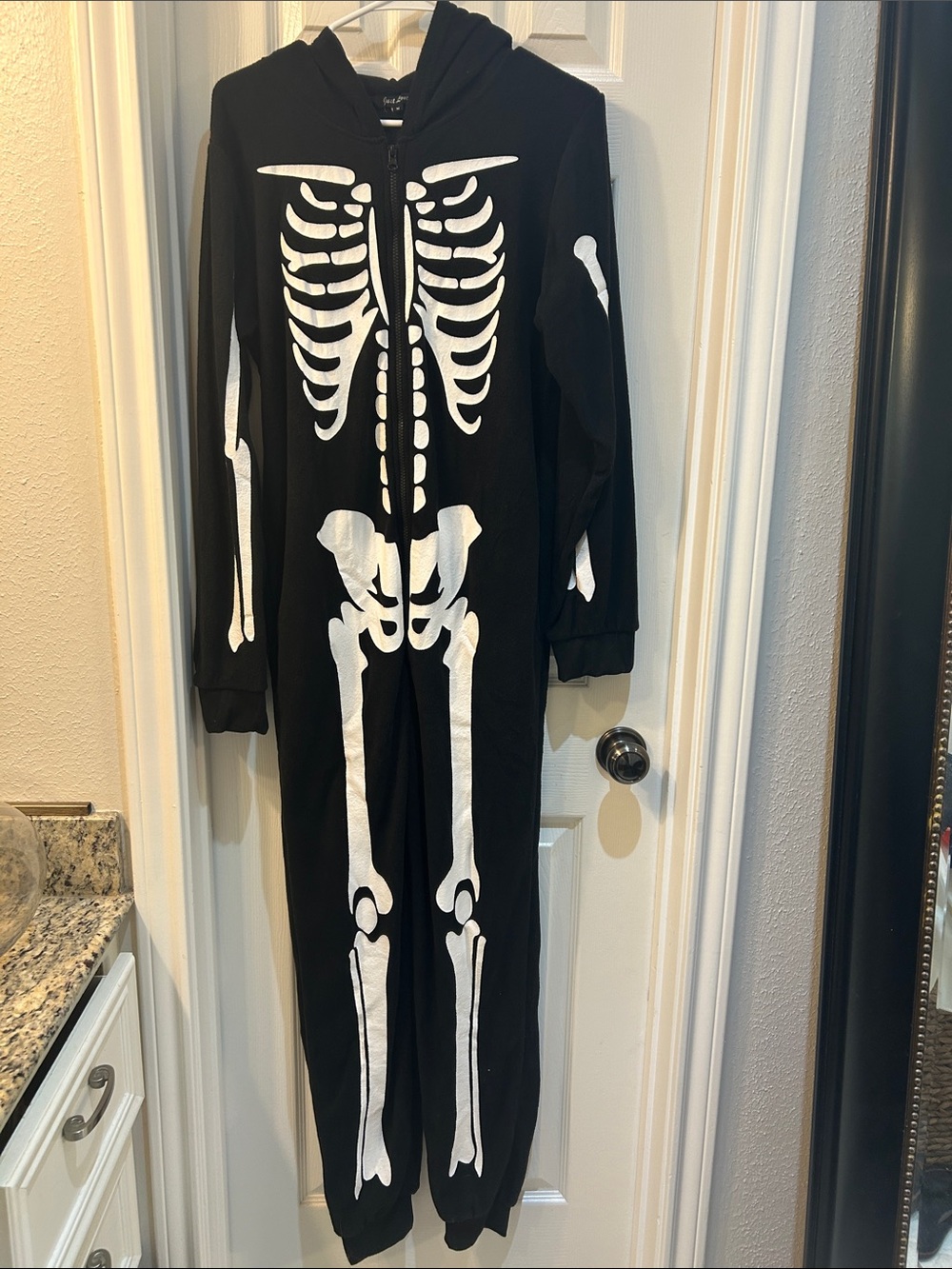 Just Love Black Skeleton Hooded Onesie